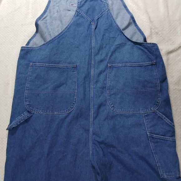 Hisea Mens Blue Bib Overall Size 52/30 Workwear Comfort Casual 100% Cotton - Picture 6 of 16
